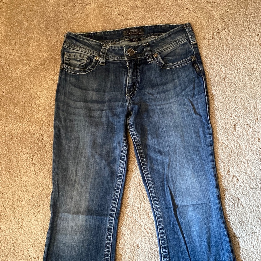 Silver Flare Jeans